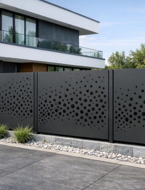 Perforowane ogrodzenia: styl, lekkość i trwałość